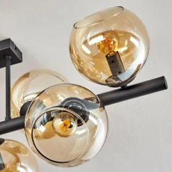 Gastor Plafonnier, Boule lumineuse Ambre, 8 lumières