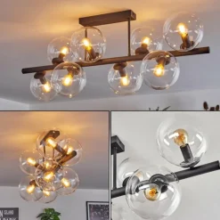 Gastor Plafonnier, Boule lumineuse Clair, 8 lumières
