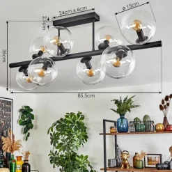 Gastor Plafonnier, Boule lumineuse Clair, 8 lumières