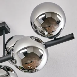 Gastor Plafonnier, Boule lumineuse Chrome, Fumé, 8 lumières