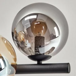 Gastor Plafonnier, Boule lumineuse Ambre, Clair, Fumé, 8 lumières