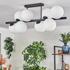 Gastor Plafonnier, Boule lumineuse Blanc, 8 lumières