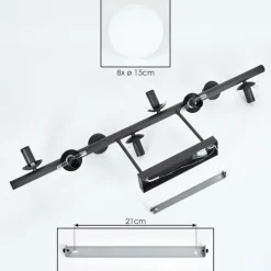 Gastor Plafonnier, Boule lumineuse Blanc, 8 lumières