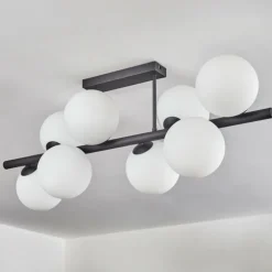 Gastor Plafonnier, Boule lumineuse Blanc, 8 lumières