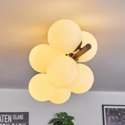 Gastor Plafonnier, Boule lumineuse Blanc, 8 lumières