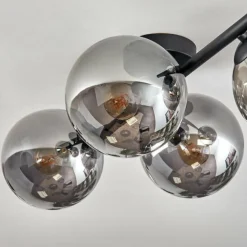 Gastor Plafonnier, Boule lumineuse Chrome, Fumé, 4 lumières