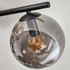 Gastor Plafonnier, Boule lumineuse Chrome, Fumé, 4 lumières