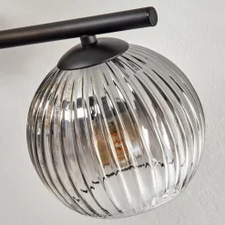 Gastor Plafonnier, Boule lumineuse Ambre, Clair, Fumé, 4 lumières