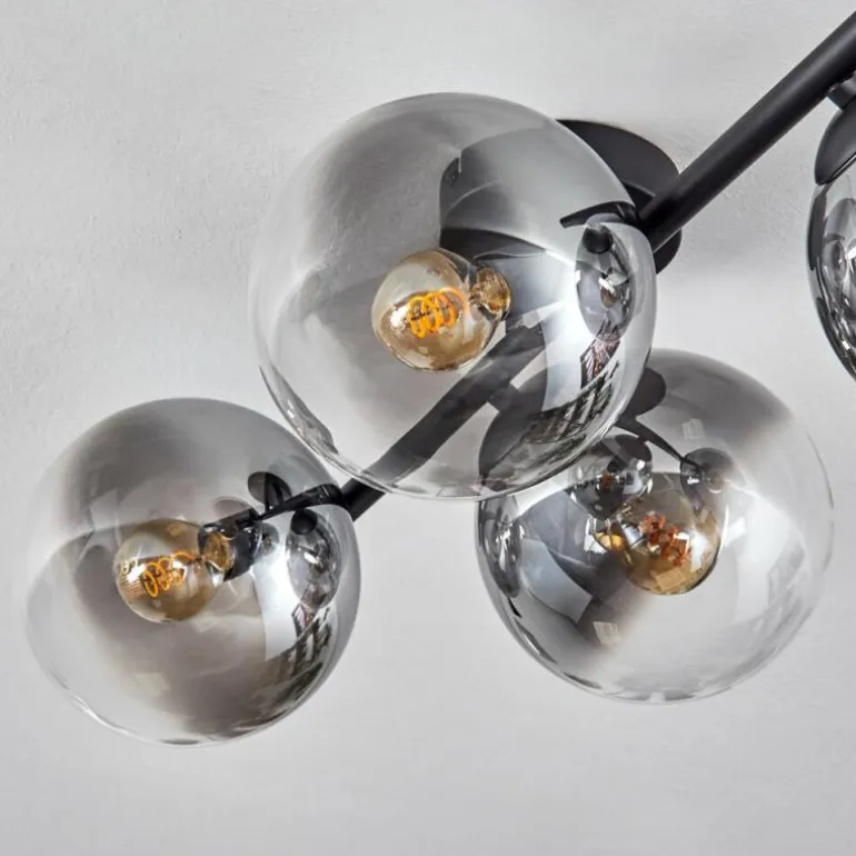 Gastor Plafonnier, Boule lumineuse Clair, Fumé, 4 lumières