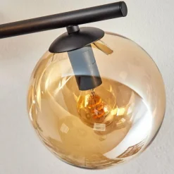 Gastor Plafonnier, Boule lumineuse Ambre, 4 lumières