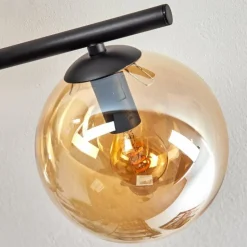 Gastor Plafonnier, Boule lumineuse Ambre, Fumé, 5 lumières