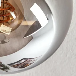 Gastor Plafonnier, Boule lumineuse Ambre, Fumé, 4 lumières