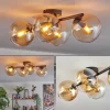 Gastor Plafonnier, Boule lumineuse Ambre, Clair, 4 lumières