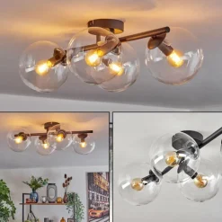 Gastor Plafonnier, Boule lumineuse Clair, 4 lumières