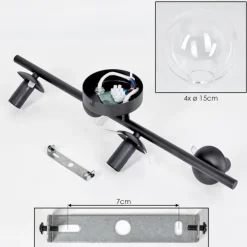 Gastor Plafonnier, Boule lumineuse Clair, 4 lumières