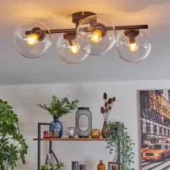 Gastor Plafonnier, Boule lumineuse Clair, 4 lumières