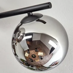 Gastor Plafonnier, Boule lumineuse Chrome, Fumé, 4 lumières