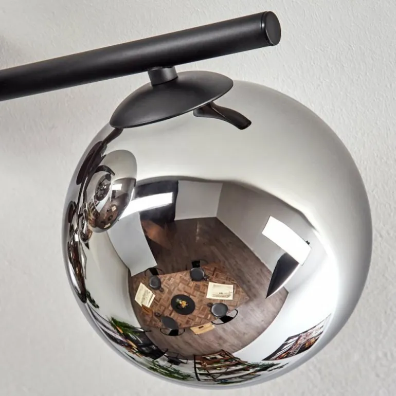 Gastor Plafonnier, Boule lumineuse Chrome, Fumé, 4 lumières