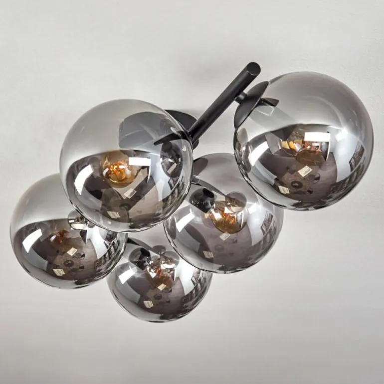 Gastor Plafonnier, Boule lumineuse Fumé, 5 lumières