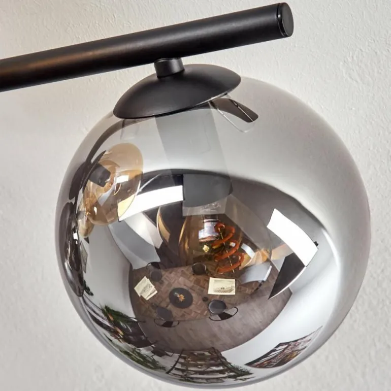 Gastor Plafonnier, Boule lumineuse Ambre, Clair, Fumé, 5 lumières