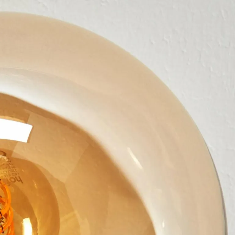 Gastor Plafonnier, Boule lumineuse Ambre, Clair, Fumé, 5 lumières