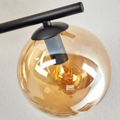 Gastor Plafonnier, Boule lumineuse Ambre, 5 lumières