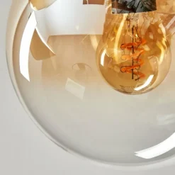Gastor Plafonnier, Boule lumineuse Ambre, Clair, 5 lumières