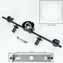 Gastor Plafonnier, Boule lumineuse Blanc, 5 lumières