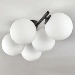 Gastor Plafonnier, Boule lumineuse Blanc, 5 lumières