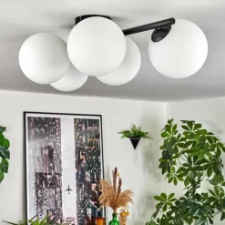 Gastor Plafonnier, Boule lumineuse Blanc, 5 lumières