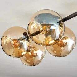 Gastor Plafonnier, Boule lumineuse Ambre, 5 lumières