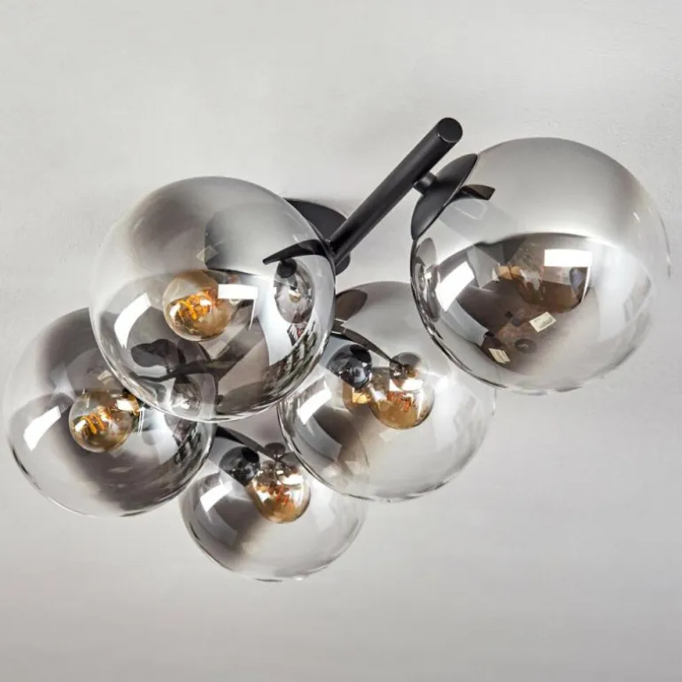 Gastor Plafonnier, Boule lumineuse Clair, Fumé, 5 lumières