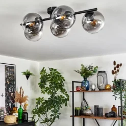 Gastor Plafonnier, Boule lumineuse Clair, Fumé, 5 lumières