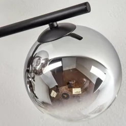 Gastor Plafonnier, Boule lumineuse Chrome, Clair, Fumé, 5 lumières