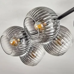 Gastor Plafonnier, Boule lumineuse Clair, Fumé, 5 lumières