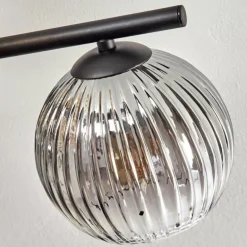 Gastor Plafonnier, Boule lumineuse Ambre, Clair, Fumé, 5 lumières