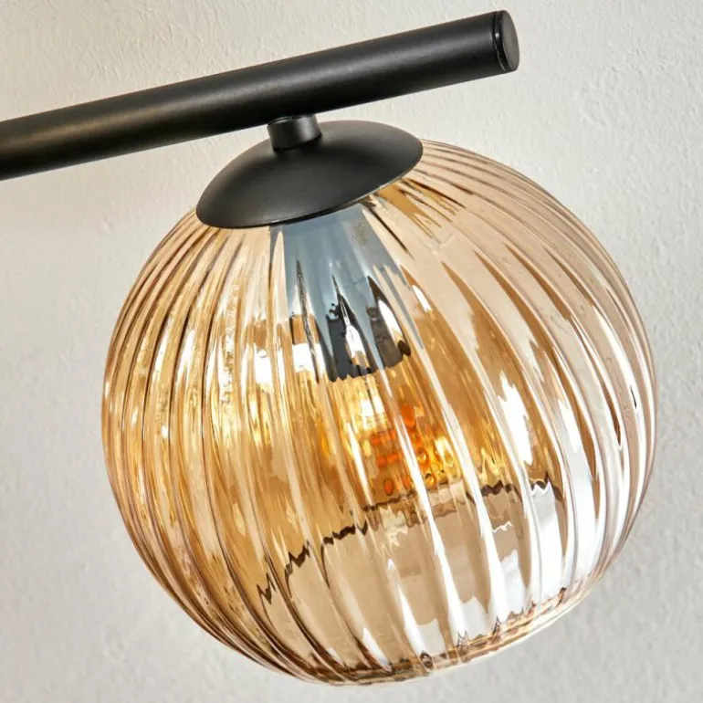 Gastor Plafonnier, Boule lumineuse Ambre, 5 lumières