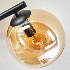 Gastor Plafonnier, Boule lumineuse Ambre, 3 lumières