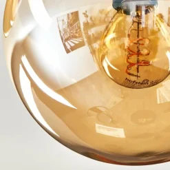 Gastor Plafonnier, Boule lumineuse Ambre, 3 lumières
