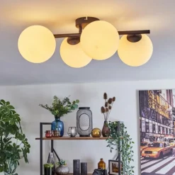 Gastor Plafonnier, Boule lumineuse Blanc, 4 lumières