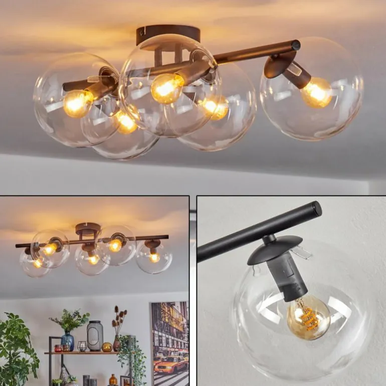 Gastor Plafonnier, Boule lumineuse Clair, 5 lumières