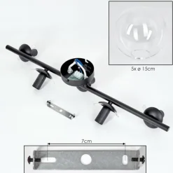 Gastor Plafonnier, Boule lumineuse Clair, 5 lumières