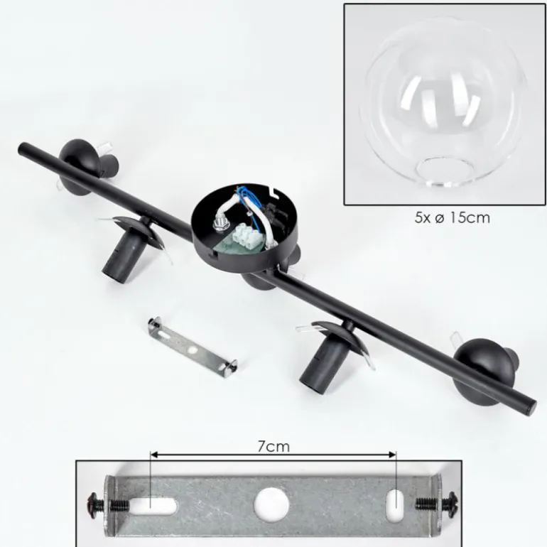 Gastor Plafonnier, Boule lumineuse Clair, 5 lumières