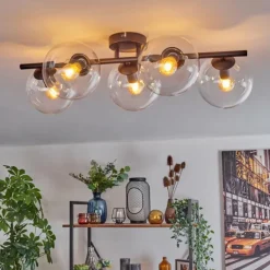 Gastor Plafonnier, Boule lumineuse Clair, 5 lumières