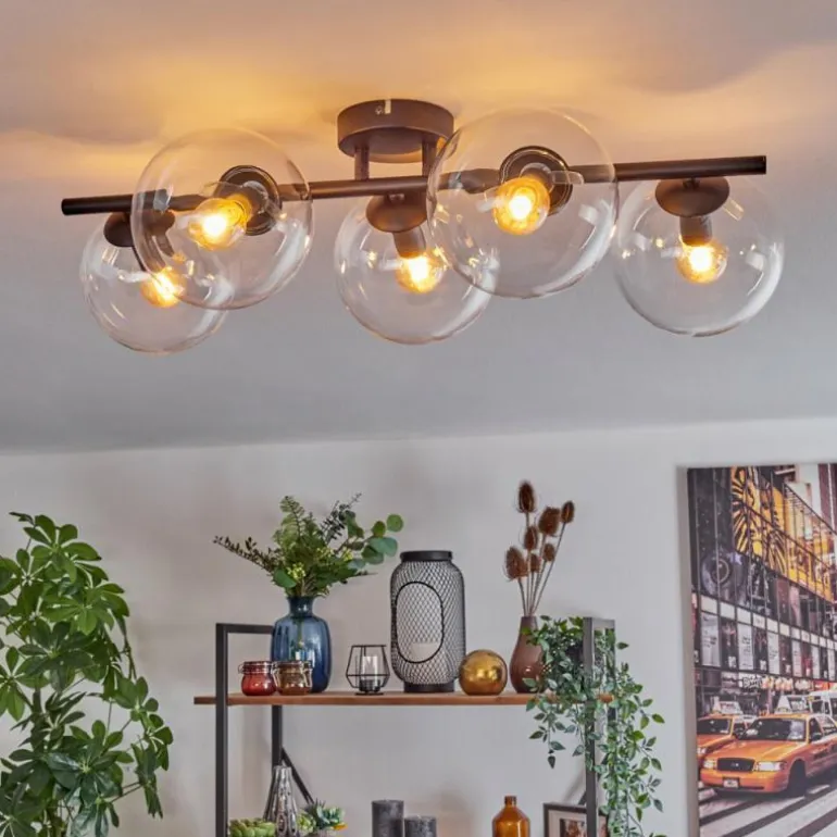 Gastor Plafonnier, Boule lumineuse Clair, 5 lumières