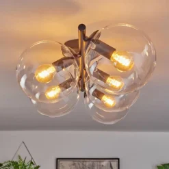 Gastor Plafonnier, Boule lumineuse Clair, 5 lumières