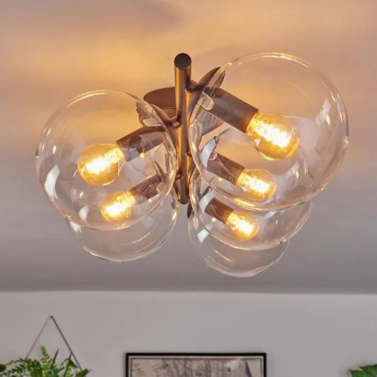 Gastor Plafonnier, Boule lumineuse Clair, 5 lumières