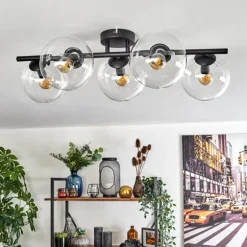 Gastor Plafonnier, Boule lumineuse Clair, 5 lumières