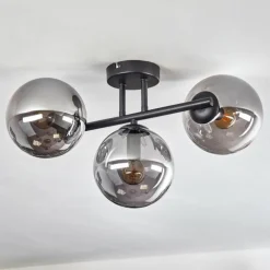 Gastor Plafonnier, Boule lumineuse Fumé, 3 lumières