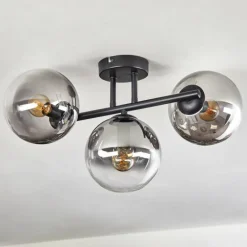 Gastor Plafonnier, Boule lumineuse Clair, Fumé, 3 lumières